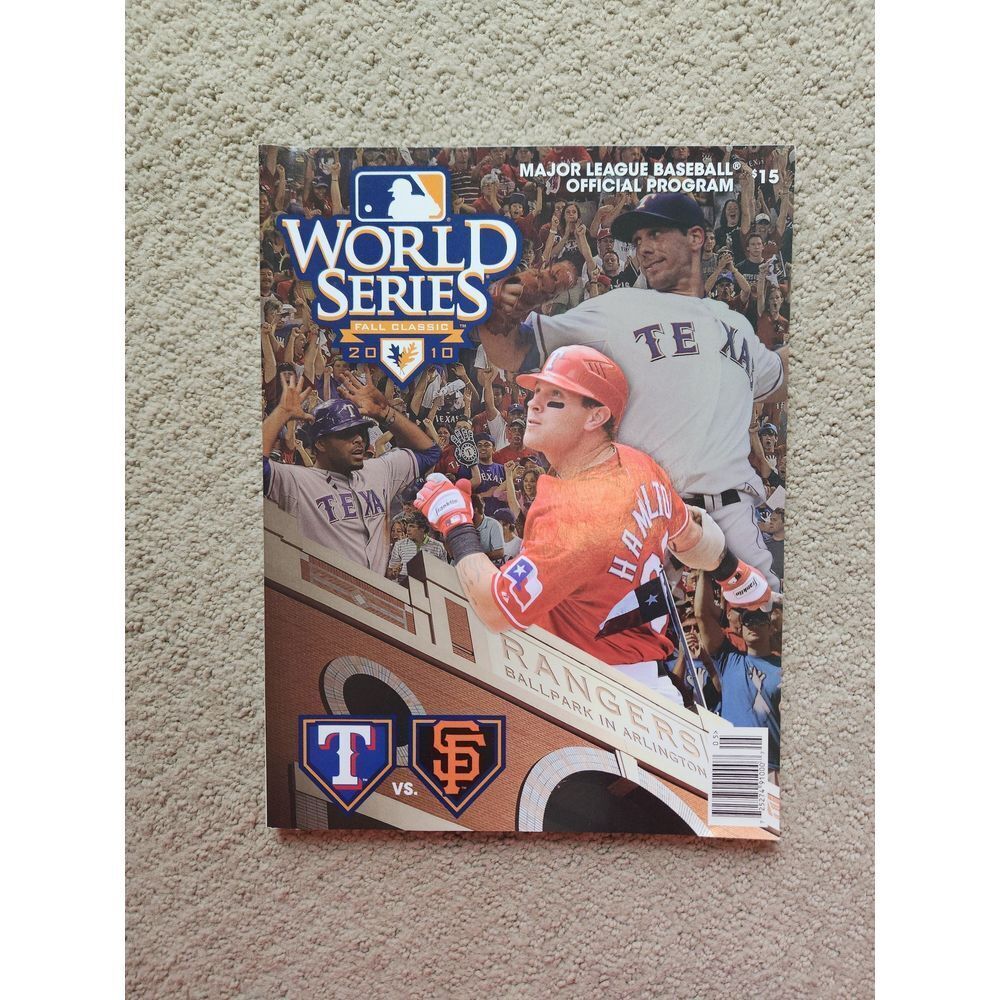2010 World Series Official Program Texas Rangers vs Giants